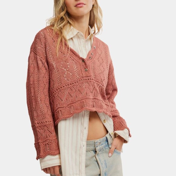 NWT "S" Free People Charlotte Jumper in Cedarwood - Picture 1 of 9